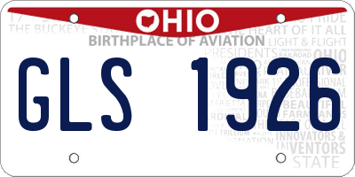 OH license plate GLS1926