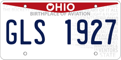 OH license plate GLS1927