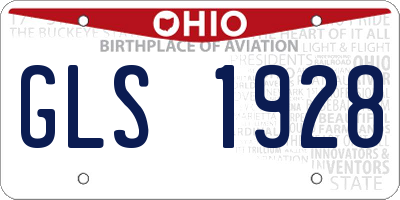 OH license plate GLS1928