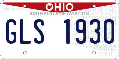 OH license plate GLS1930
