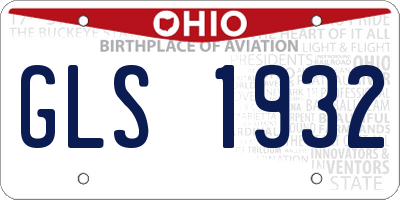 OH license plate GLS1932