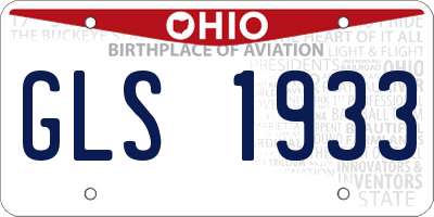 OH license plate GLS1933