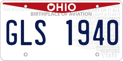 OH license plate GLS1940