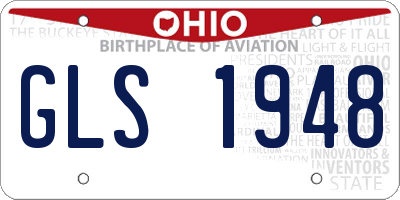 OH license plate GLS1948