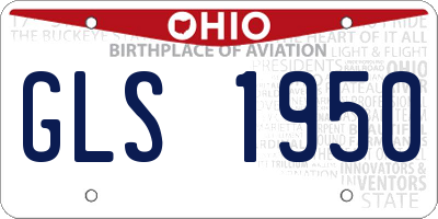 OH license plate GLS1950