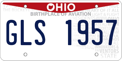 OH license plate GLS1957