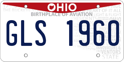 OH license plate GLS1960