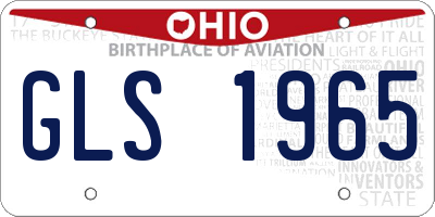 OH license plate GLS1965