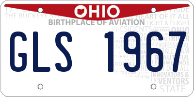 OH license plate GLS1967