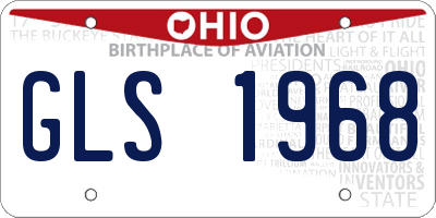 OH license plate GLS1968