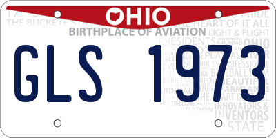 OH license plate GLS1973