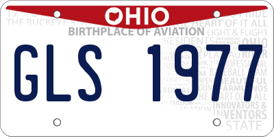 OH license plate GLS1977