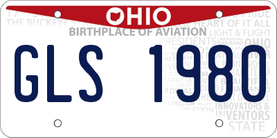 OH license plate GLS1980