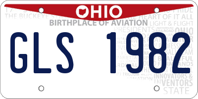 OH license plate GLS1982
