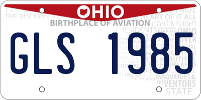OH license plate GLS1985