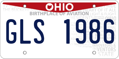 OH license plate GLS1986