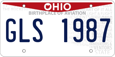 OH license plate GLS1987