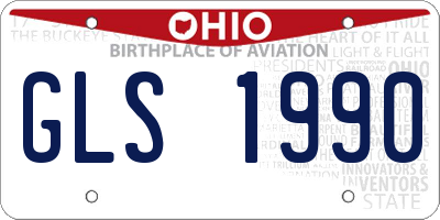 OH license plate GLS1990