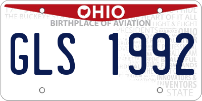 OH license plate GLS1992