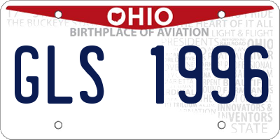 OH license plate GLS1996