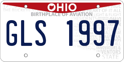 OH license plate GLS1997