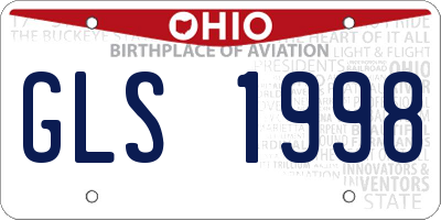 OH license plate GLS1998