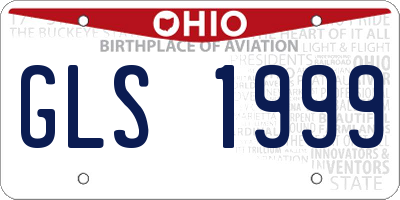OH license plate GLS1999