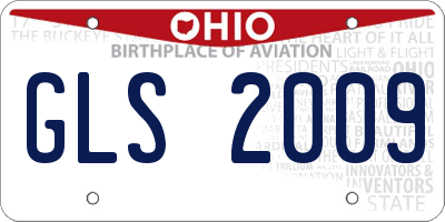 OH license plate GLS2009