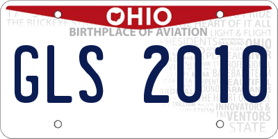 OH license plate GLS2010