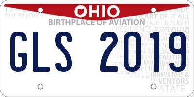 OH license plate GLS2019