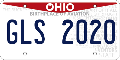 OH license plate GLS2020