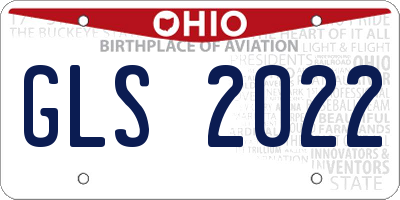 OH license plate GLS2022