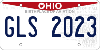 OH license plate GLS2023