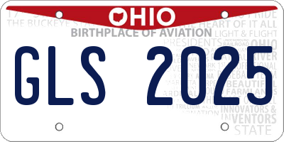 OH license plate GLS2025