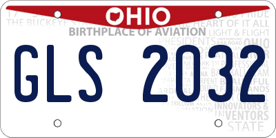 OH license plate GLS2032