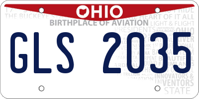 OH license plate GLS2035