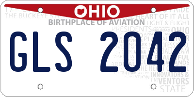 OH license plate GLS2042
