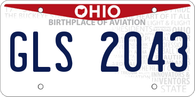 OH license plate GLS2043
