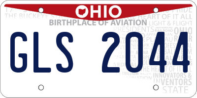 OH license plate GLS2044