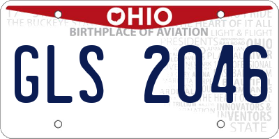 OH license plate GLS2046
