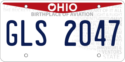 OH license plate GLS2047