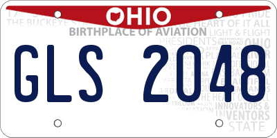 OH license plate GLS2048