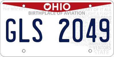 OH license plate GLS2049