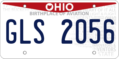 OH license plate GLS2056
