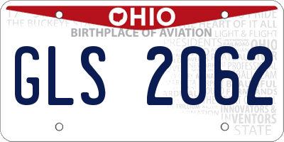 OH license plate GLS2062
