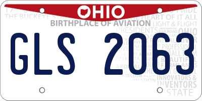OH license plate GLS2063