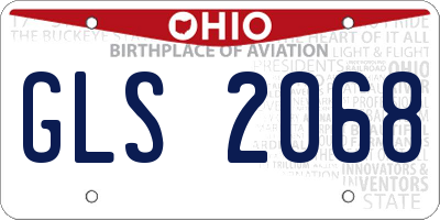 OH license plate GLS2068