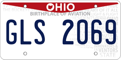OH license plate GLS2069