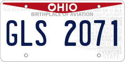 OH license plate GLS2071