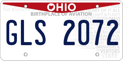 OH license plate GLS2072